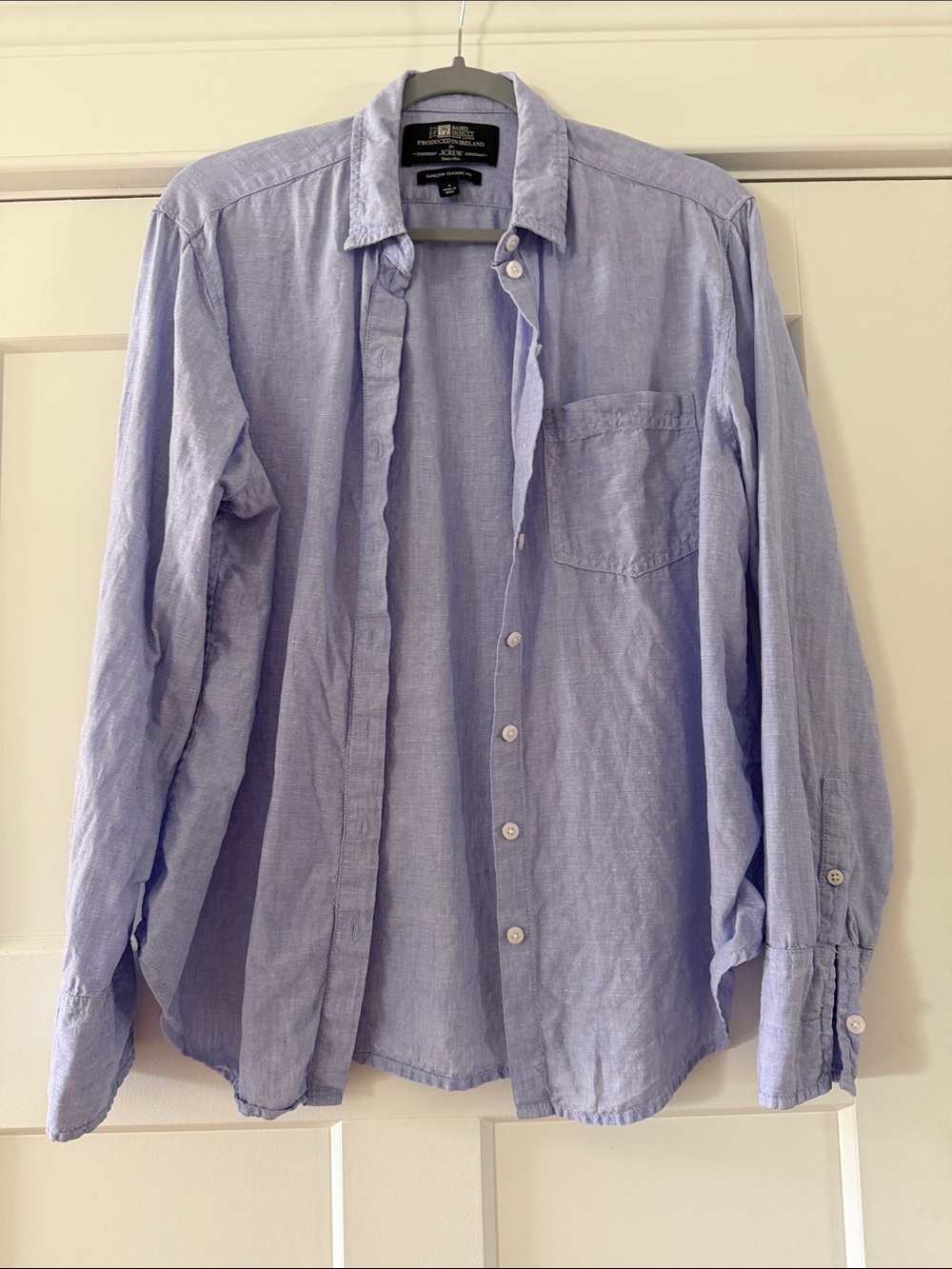 J. Crew Light Blue Casual 100% Linen Button-Down Shirt